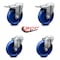 Service Caster 5 Inch Solid Polyurethane Swivel Bolt Hole Caster Set with 2 Total Lock Brake SCC-BHTTL20S514-SPUS-2-S-2 - alternate 1